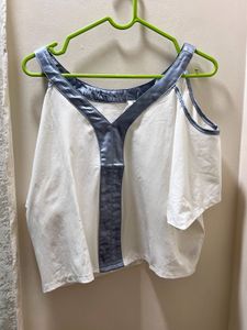 Chic White &amp; Silver Top