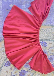 Wine Off Shoulder Crop Top