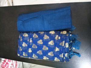 Blue Printed Dupatta