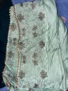 Beautiful pant suit with heavy work duppatta