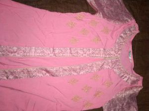 Pink Embroidered Caftan Dress