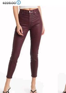 H&amp;M Burgundy jeggings high waist