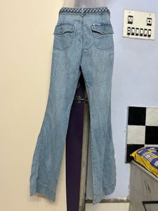Branded Flare Leg Denim Jeans Size 28-30