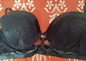 Black Leather Bra