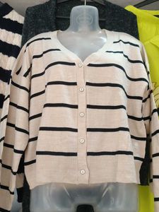 Striped Cardigan Sweater
