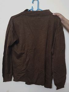 Cute Brown Girls Sweater Turtleneck Jumper