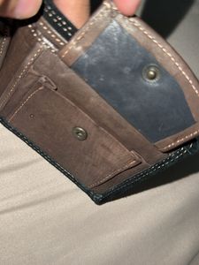 Suede Leather Black Wallet