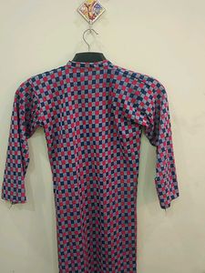 Checkered Print Kurta