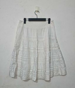 Cotton Midi Skirt