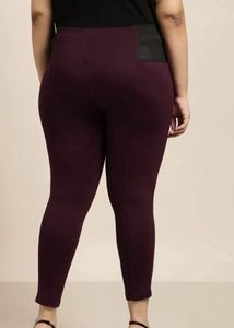 Maroon High Waist Leggings