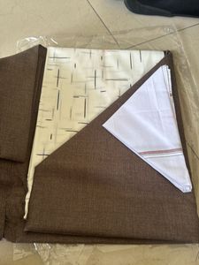 Brown &amp; White Patterned Fabric