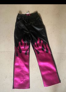 Hot Pink Faux Leather Pants