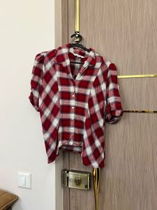 LQ - Red Plaid Flannel Shirt