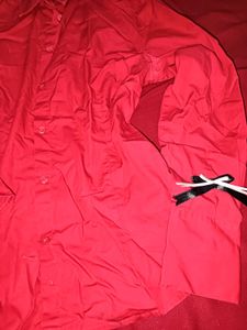 Burberry Red Button-Up