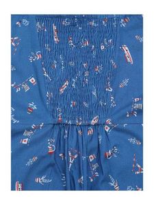 Elle Kids Blue Printed Jumpsuit