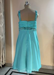 Green Embellished Skater Dress