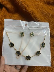 Lotus Necklace &amp; Earring Set