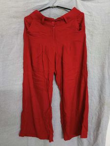 Red palazzo Trousers