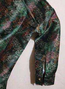 Green Kurta Pajama Floral Print For 3- 4 Year Boy