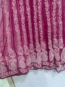Lucknowi Chikankari Anarkali Gown