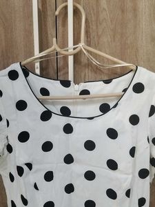 Polka Dot A-Line Dress