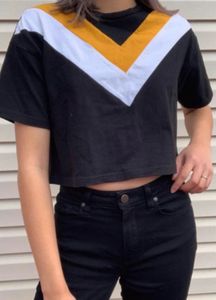 JUNEBERRY Women Colorblock Round Neck T-shirt