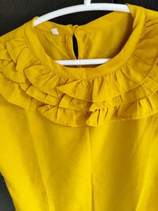 Yellow Ruffle Top