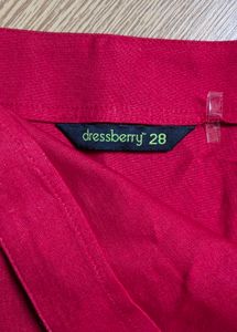 Cherry- Red Mini Skirt