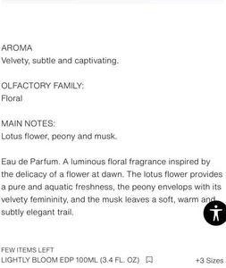 zara lightly bloom  EDP