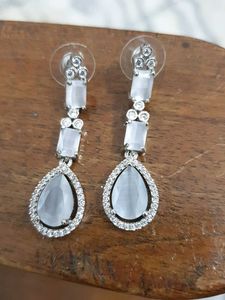 Silver Drop Necklace &amp; Earrings