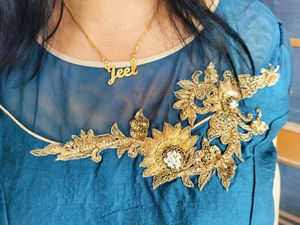 Peacock Color Gown