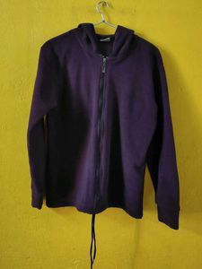 Purple Fleece Zip-Up Hoodie