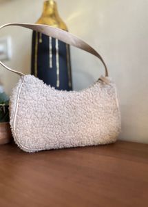 Beige Fur Shoulder Bag