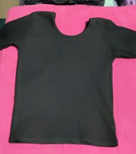Black Ribbed Top