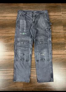 White Flared Cargo Pants