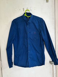 Louis Phillipe Stylish Blue Patterned Shirt