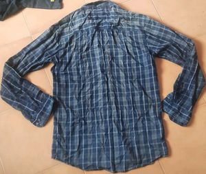 Blue Casual Shirt For Men | L