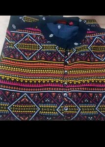 Printed Cotton Blend A- Line Kurta
