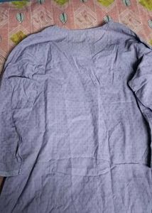 Embroidered Gray Tunic Top