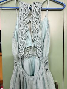 Backless Open Neck Dress