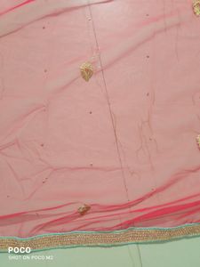 Sky Blue Pink Semi Stitched Lehenga Choli