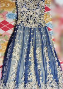 Weeding gown Net And Mirror Work