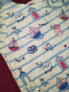 Baby Top With Birds And House Print