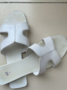 White HM Slippers