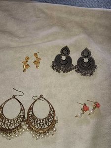 Earring Bundle: 4 Unique Pairs