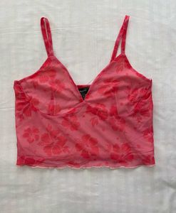 Sheer floral mesh bralette topᥫ᭡.🍥⋆🐇