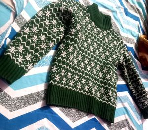 Green Patterned Sweater