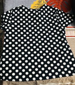 Polka Dot Top with Lace Collar