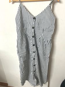 xl Striped Button-Down Sundress