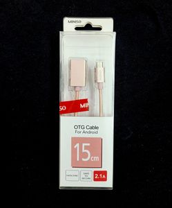 MINISO - OTG cable For Android - 2.1 A - Rose Gold